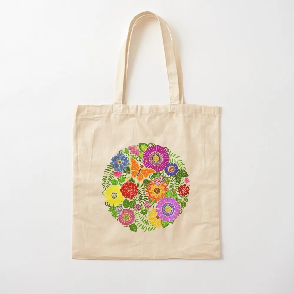 Beautiful Botanical Floral Art Tote Bag tote bag custom Canvas shoulder bag reusable shopping shoping Canvas Tote