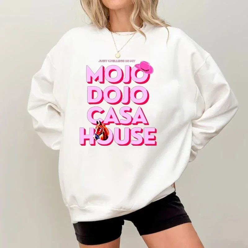 House Comfortable Clothing Mojo Dojo Casa House New Round Neck Sweatshirt Plus Size Tops Graphic Print Pullover Unisex Winter