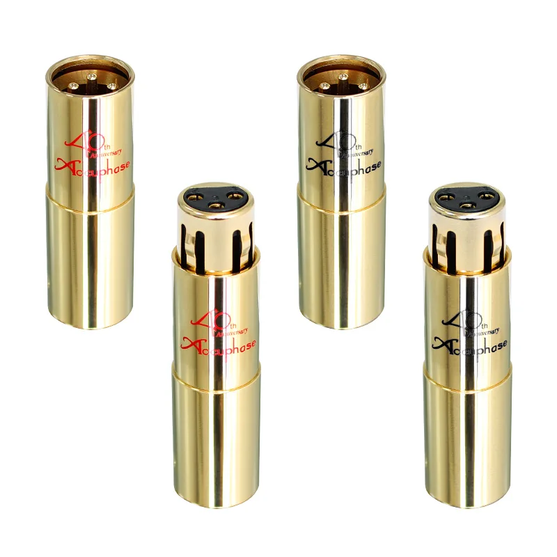 HiFi الصوت محول 24K مطلية بالذهب النحاس 3 دبابيس XLR التوصيل ذكر أنثى متوازن كابل موصل
