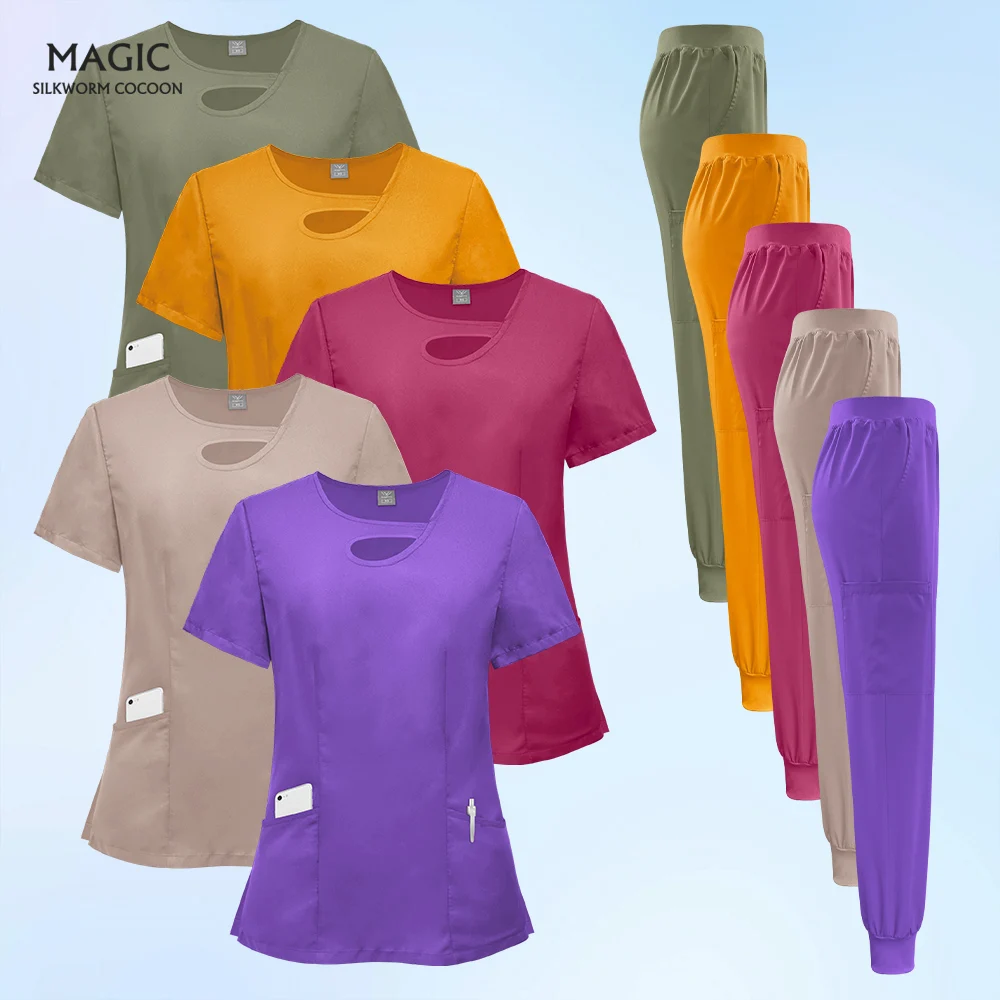 ชุดยูนิฟอร์มแพทย์ ชุดพยาบาล ชุดสปา ชุดทำเล็บ แฟชั่นขายดี ราคาส่ง