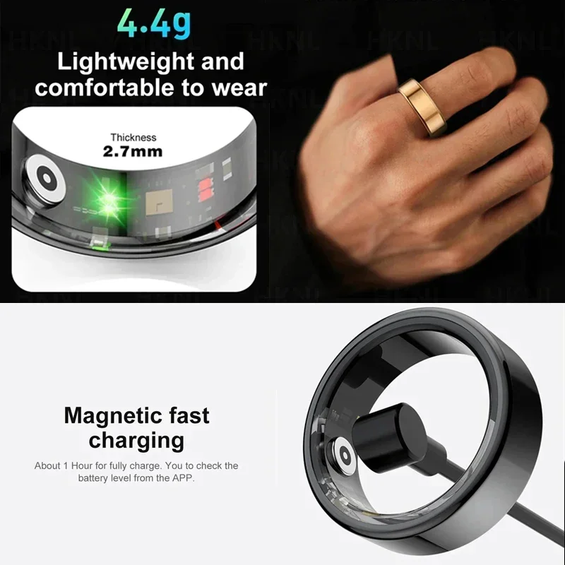 Smart ring 2024 smart ring r02 gesundheits überwachung ip68 wasserdichte multi-sport modi bluetooth schlaf tracker fingerring mann frauen