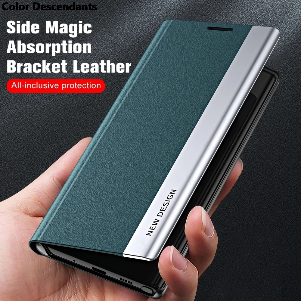 For Xiaomi Redmi Note 13 Pro Plus Case Book Style Electroplated Leather Flip Magnetic Stand Cover On Redmi Note 13Pro+ 13Plus