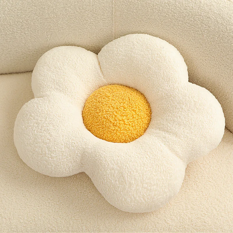 Children's plush pillow sunflower sofa living room flower bay window cushion petal backrest headboard pillow Girl Gift P5