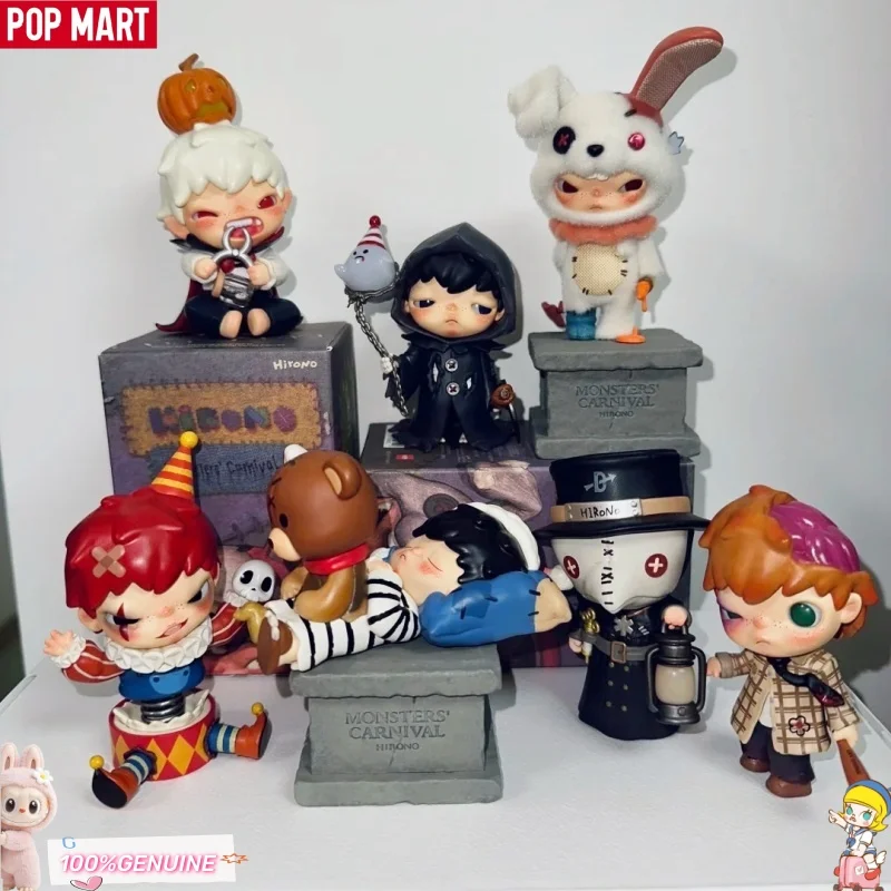

POPMART Hirono Monsters Carnival Halloween Series Blind Box Lovely Killer Bunny Figure Mystery Box Doll Grim Reaper Gift Toys