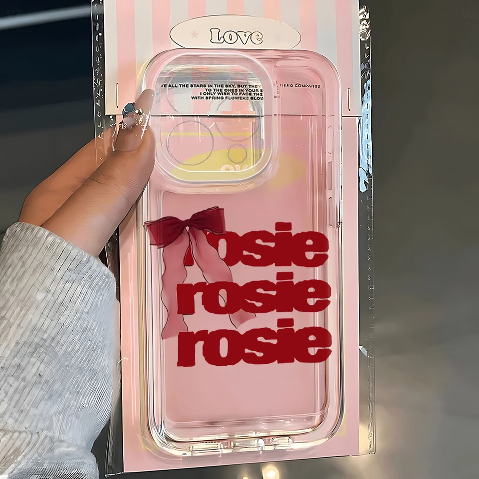Ins Korean Pink Letter r-rosie Phone Case For iPhone 17 16 15 14 13 12 11 Mini Pro Max X XR 7 8 Air Plus Transparent Back Cover - AliExpress 202192403 Ins Korean Pink Letter r-rosie Phone Case For iPhone 17 16 15 14 13 12 11 Mini Pro Max X XR 7 8 Air Plus Transparent Back Cover - AliExpress 202192403