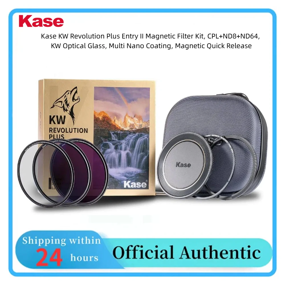 Kase KW Revolution Plus Entry II Magnetic Filter Kit CPL ND8 ND64 Tempered Glass Shockproof Multi Coating For Camera Landscape P