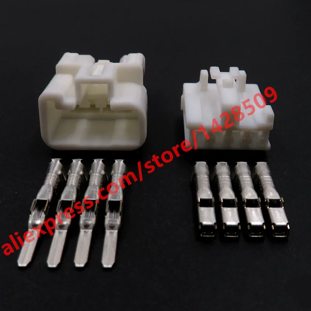 1 Set 4 Pin Male Female Docking Socket For Toyota 7283-1044 2.2 Series Auto Horn Power Electric Cable Harness Connector