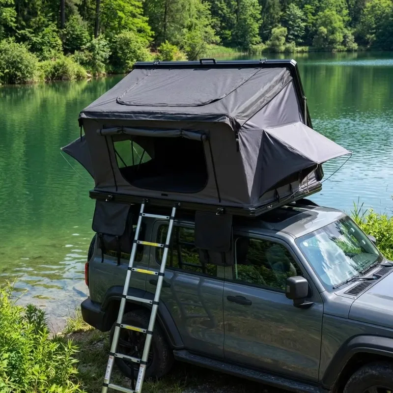 Upgraded Waterproof Hard Shell Roof Top Tent Camping Durable SUV Outdoor 2-3 Person Four-Season Double Layer Quick Automatic