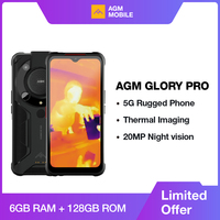 Pre-Sell AGM Glory Pro 6GB 128GB 5G Thermal Imaging  Camera 6200mAh Large Capacity Battery  Night Vision 20MP Supprot NFC