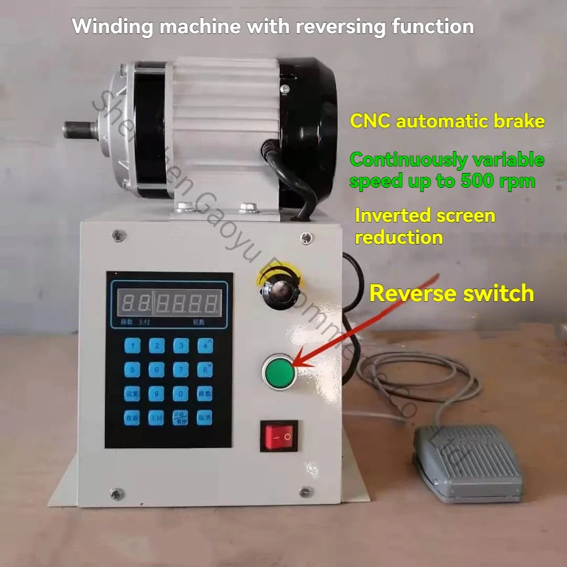 CNC Electric Auto Enameled Wire Winding Machine, High Torque with Chuck, Coil Spool Winder for Motor Transformer Copper Wire Pro