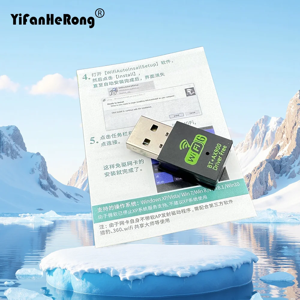 

AX900 Wifi 6 Mini USB Dongle 600M Network Card BT 5.3 Receiver Dongle For Win 10/11 PC Dual Band 2.4G/5Ghz