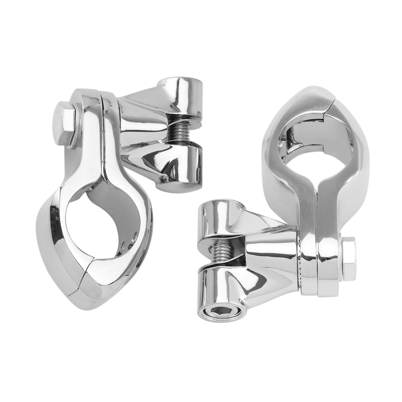 Motorcycle 1.25Inch 1 1/4Inch 32mm Pinless Engine Guard Footpeg Clamps Mounting Kit for Honda Kawasaki Softail Bob