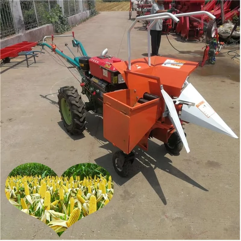 Mini corn combine corn harvester and peeler