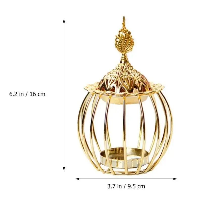 New 2026 Arabian Gold Incense Burners Gold Iron Candlestick Creative Home Model Essential Oils Aromatherapy Lamp Home Decoration
