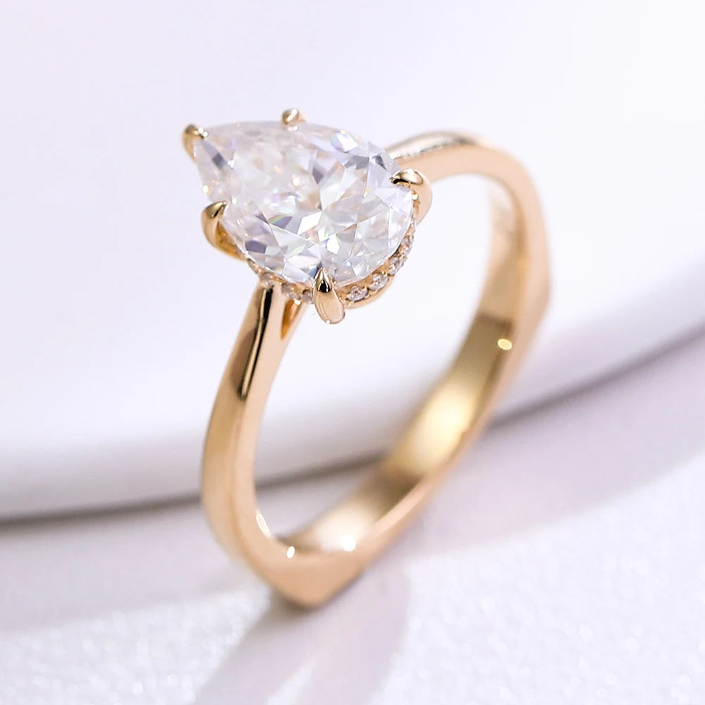 

Роскошное кольцо-пасьянс Provence KGold IGI D/VS1 3ct грушевидной огранки с лабораторными бриллиантами Классическое кольцо Halo Обручальное кольцо Обручальное кольцо на заказ