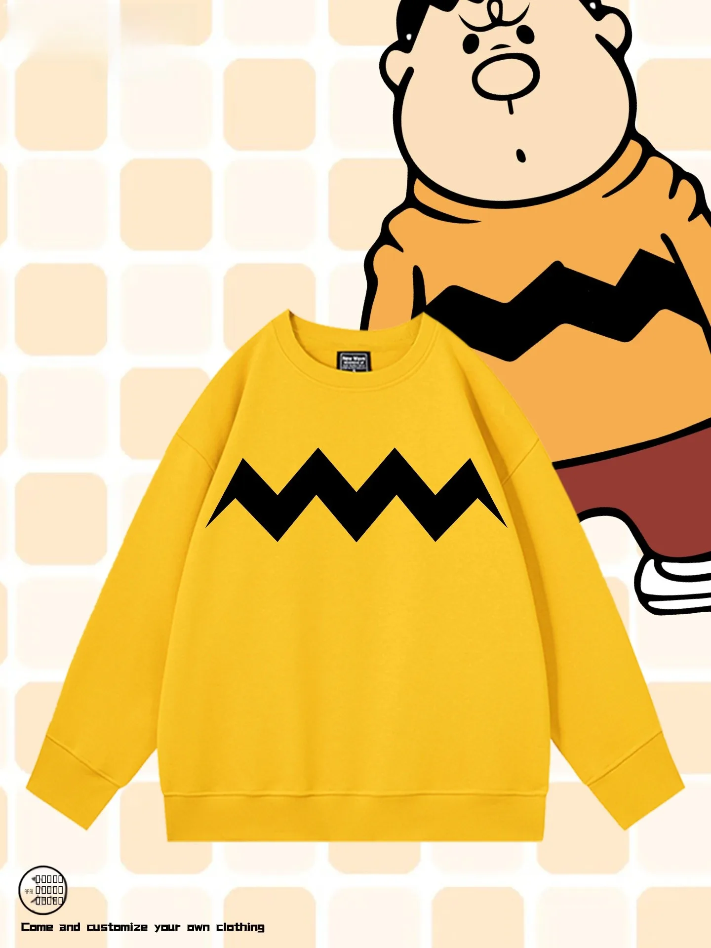 

round Ne Sweatirt Cosplay Casual Men's Fce-Lined Comfortable Cotton Polyester Autumn Winter Streetwear