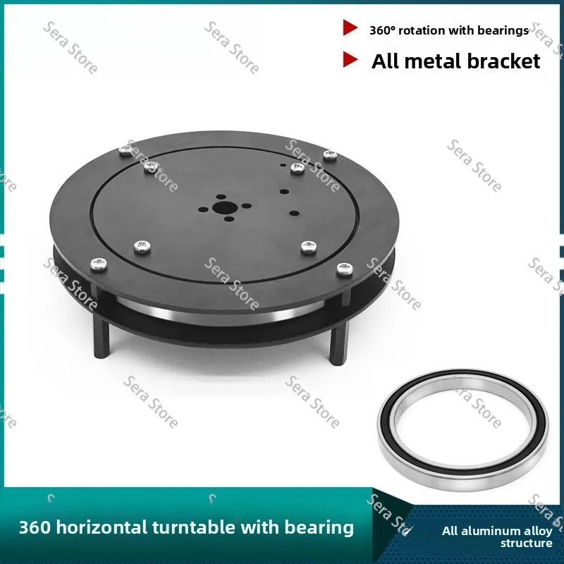360° Motorized Rotating Turntable with 2-Axis Pan-Tilt - All Metal Bracket & Bearing System for Camera/Monitor Mounting