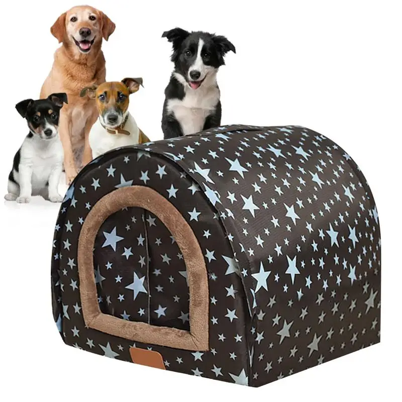 

Rainproof Dog Winter House Weatherproof Dog Shelter Outdoor Portable Dog Kennel For All Seasons Cold Weather Pet Winter House