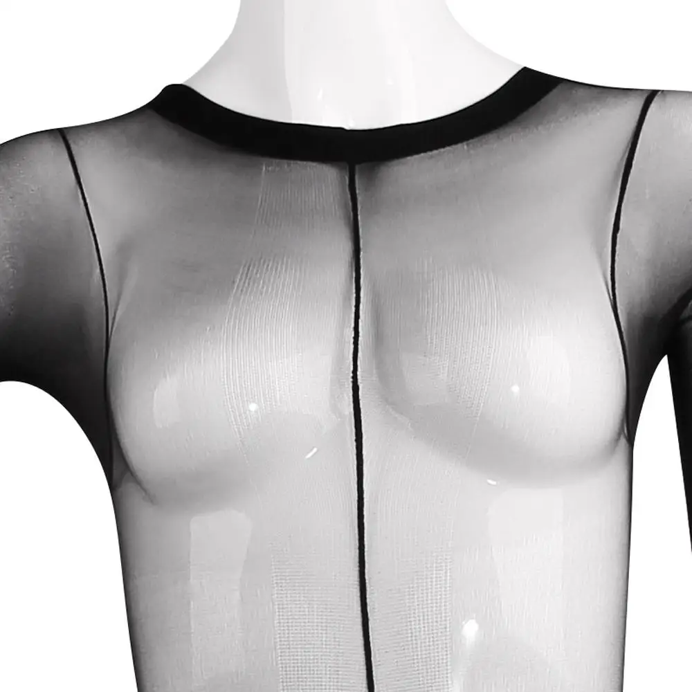 

Ультратонкие тонкие сексуальные пижамы, ночная рубашка с высоким воротником, дышащие пижамы, колготки с открытой промежностью, комбинезоны, колготки, чулки для тела