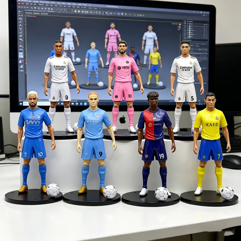 Nuevo Modelo de Escritorio de Jugadores de Fútbol Estrella de FIFA: C. Ronaldo, Messi, Mbappé, Número 10, Muñecos Decorativos, Accesorios para Coche, Regalos para Aficionados al Fútbol