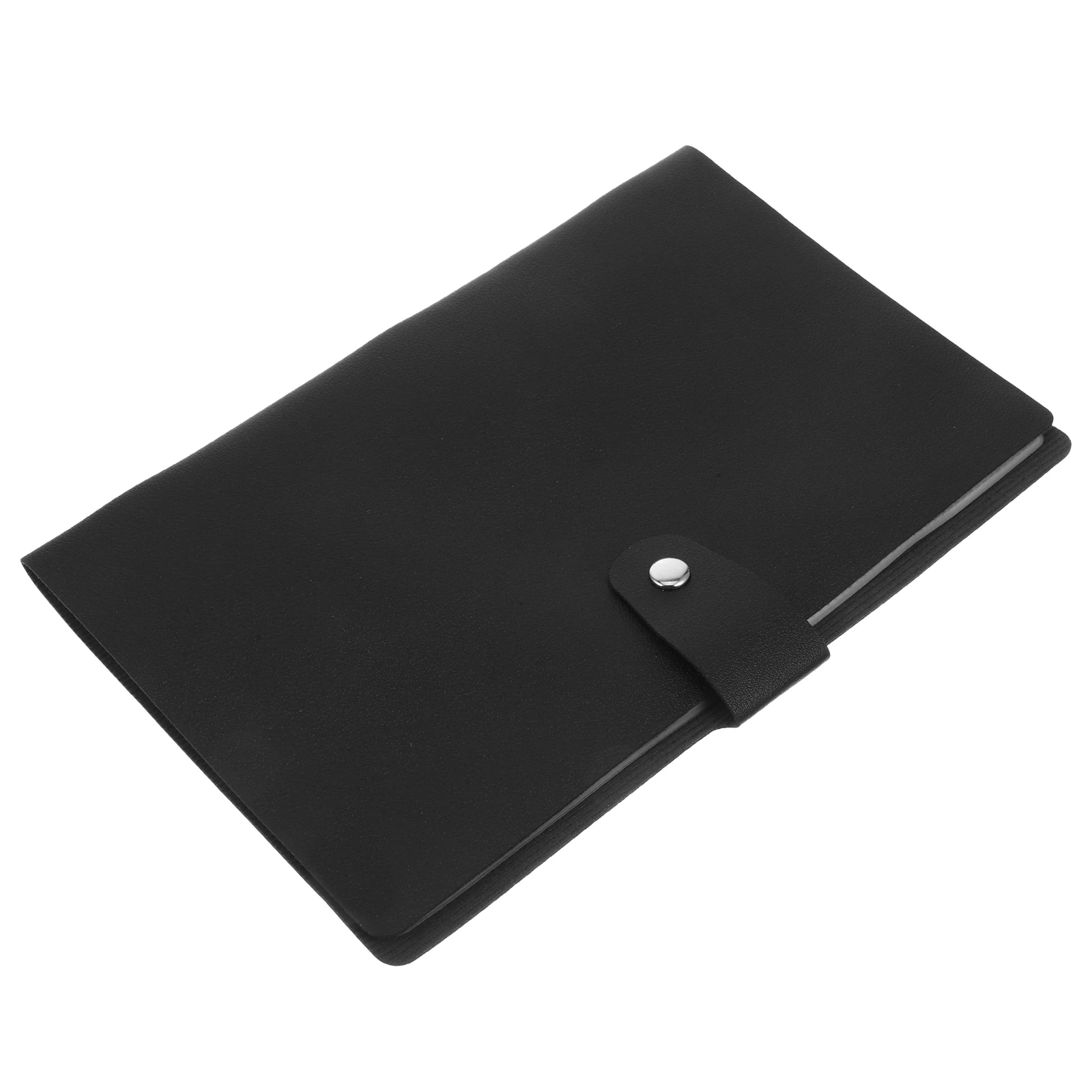 

1pc Plastic Invoice Album Business Checkbook File Container Office Bill Folder Portable Document Organizer Thick Pu Pvc