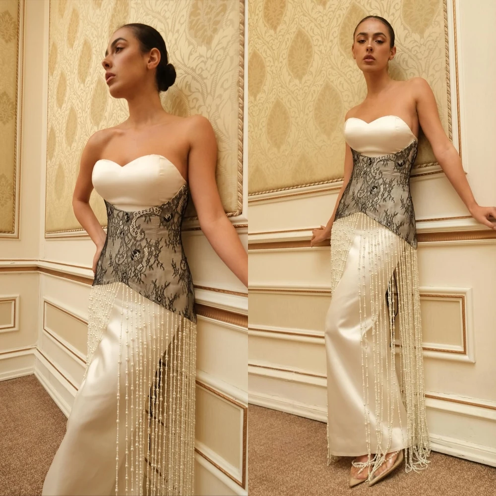 تخصيص مستقيم بلا حمالات بلا أكمام فستان سهرة رسمي أنيق فساتين المشاهير حساسة موضة فستان حفلة موسيقية عالي الجودة #5