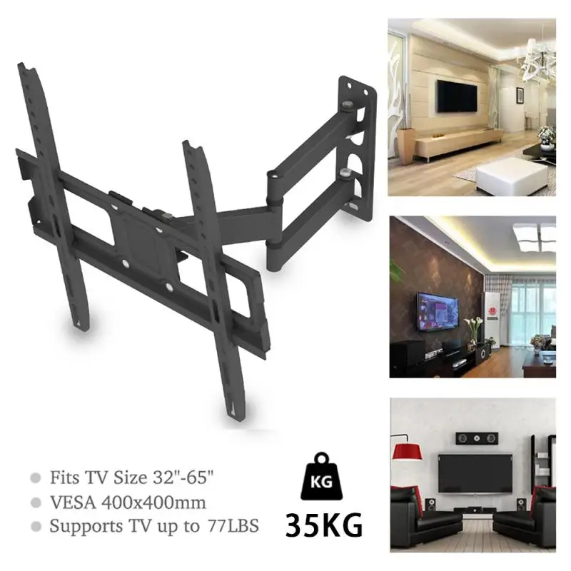 32-65 Inches Retractable TV Mounts Universal TV Wall Mount Bracket Load Bearing 35KG LCD Monitor TV Stand Expansion Bracket