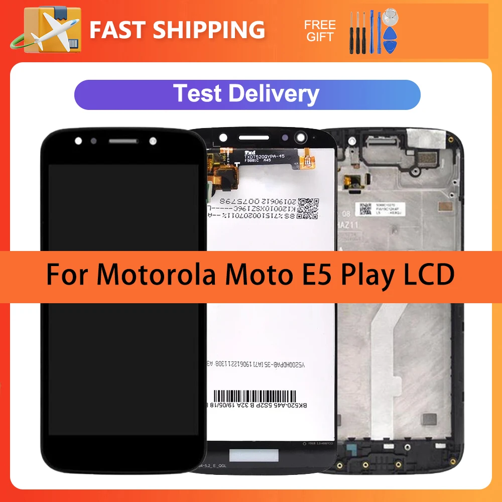 

5.2" LCD For Motorola Moto E5 Play Display Touch Screen Digitizer Assembly With Frame For XT1921-5 XT1921-2 Replacement LCD