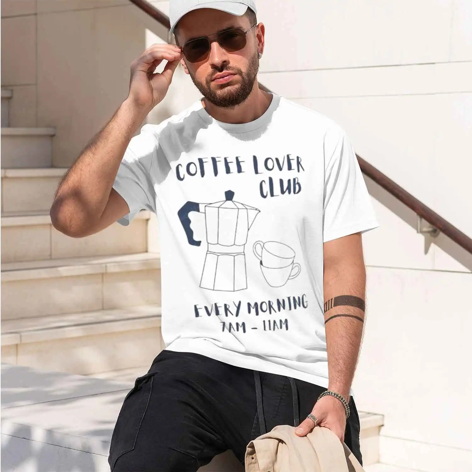 Coffee Lover Club T-Shirt Funny Barista Tee Caffeine Addt Gift Lover Cl Aesthet Beverage Summer Shirt Clothes 2026 New Model Sho