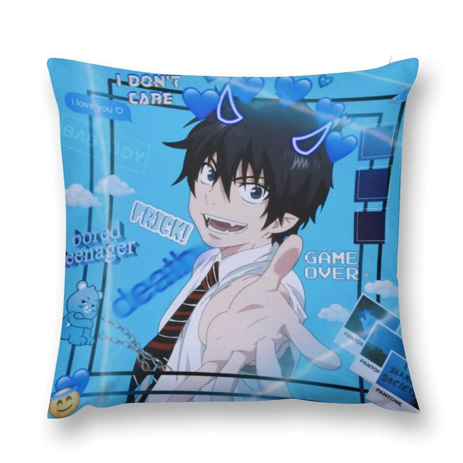 Rin Okumura- Blue Exorcist Throw Pillow luxury sofa pillows home decor items Sofa Covers pillow