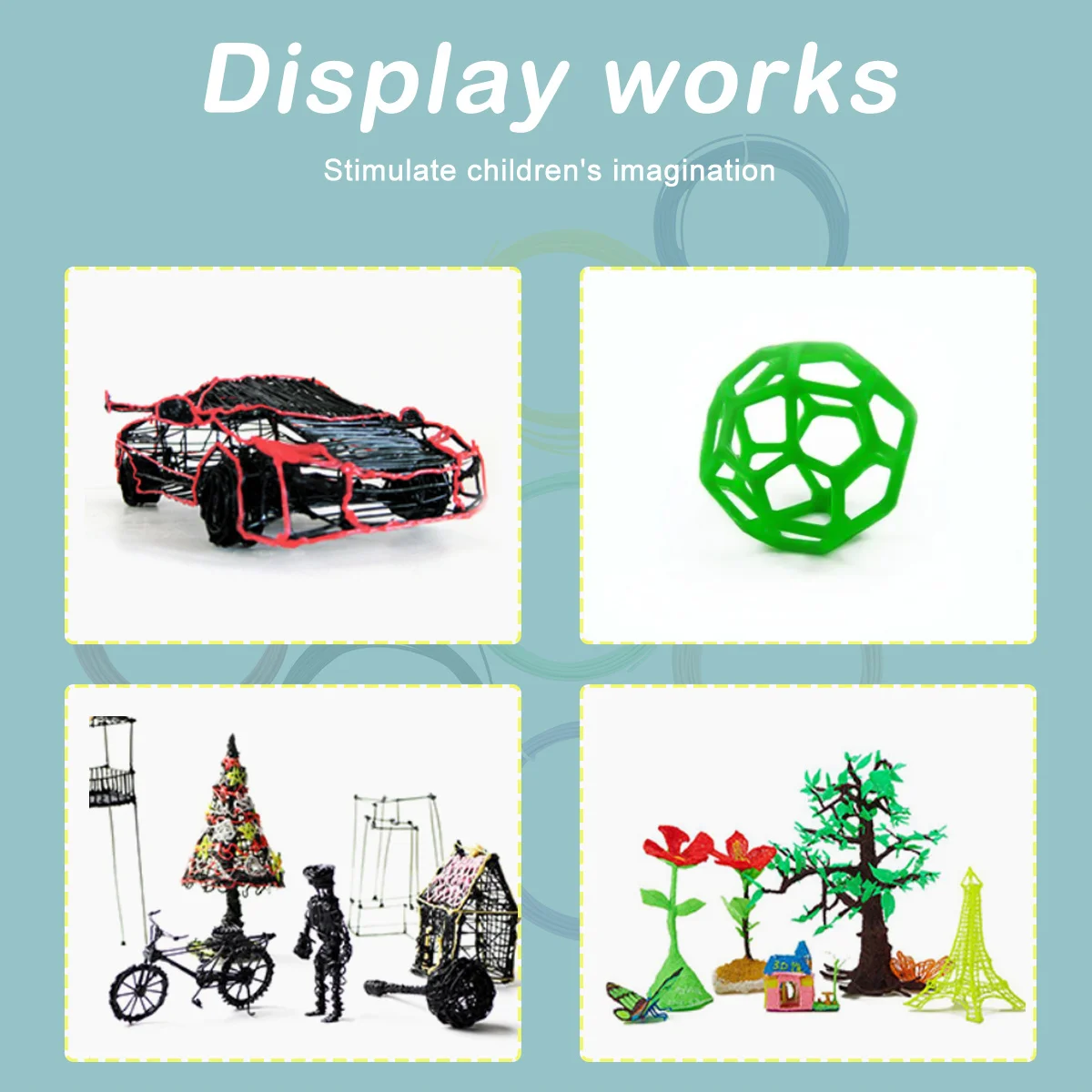 خيوط طابعة ثلاثية الأبعاد قطر 1.75 مللي متر عشوائي 18 لونًا قابلة للتحلل عالميًا مفصلة وطباعة ثلاثية الأبعاد #4