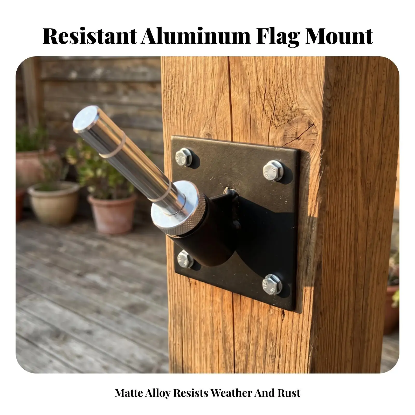 Wall Mount Flag Pole Holder Rustproof Flagpole Holder Sturdy for Business Owners