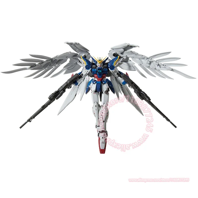 BANDAI MG 1/100 XXXG-00W0 WING GUNDAM ZERO EW Ver.Ka Figure Model Trendy Toy Ornaments Decoration Animation Peripherals Present