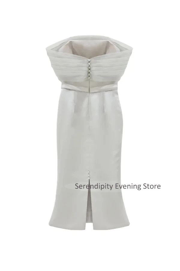 Customized Elegant Mother of Bride Dress Mermaid Modern Prom Dress for Evening Party Off Shoulder Tea Length Long Formal Gowns