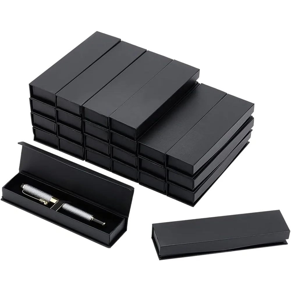 

24 шт. подарочные коробки для ручек 6,93x1,71x0,94 дюйма, картонные футляры для ручек, прямоугольная пустая пенал, упаковочная коробка для ручек