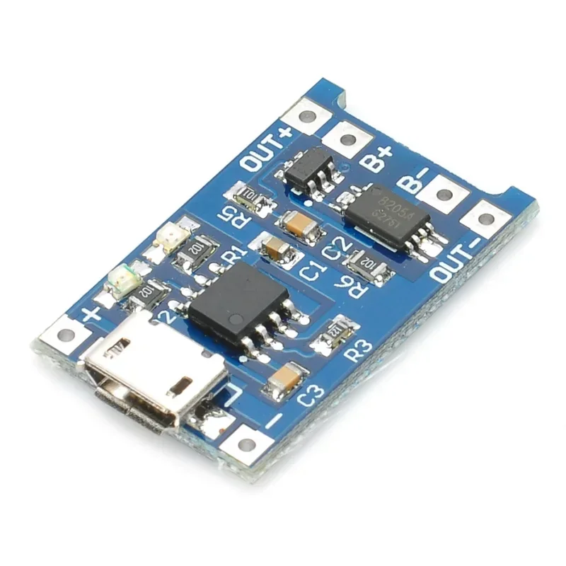 

TP4056 +Protection Dual Functions 4.2V 1A Micro USB 18650 Lithium Battery Charging Board Charger Module