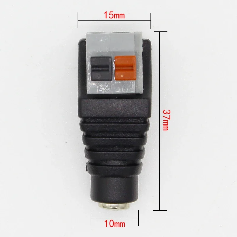 5 sztuk DC męskie + 5 sztuk DC żeńskie złącze 2.1*5.5mm DC Adapter gniazda Jack złącze zasilania dla 3528/5050/5730 jednokolorowa taśma led