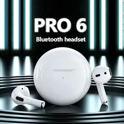 Bezprzewodowy zestaw słuchawkowy Bluetooth PRO 6. Protokoł Bluetooth 5.3 Typ zatyczki do uszu Silna wytrzymałość Słuchawki do gier TWS Running