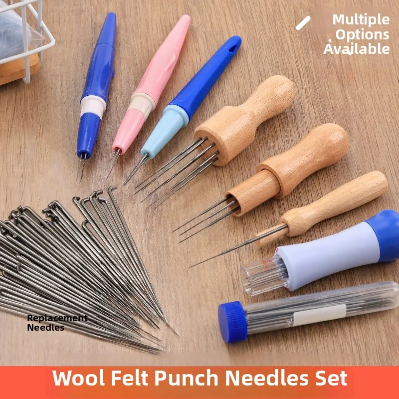 

Felt Stam Tool with Wooden Handle 3 Needle 7 Needle Multi-Head Single-Head Embroidery Pen for Dog Felt Ball ing