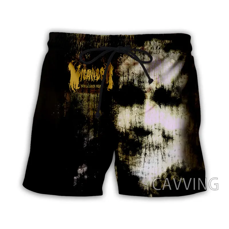 Shorts de praia rock de microfibra masculino e feminino, shorts casuais de férias secagem rápida, nova moda, estampa 3D, verão