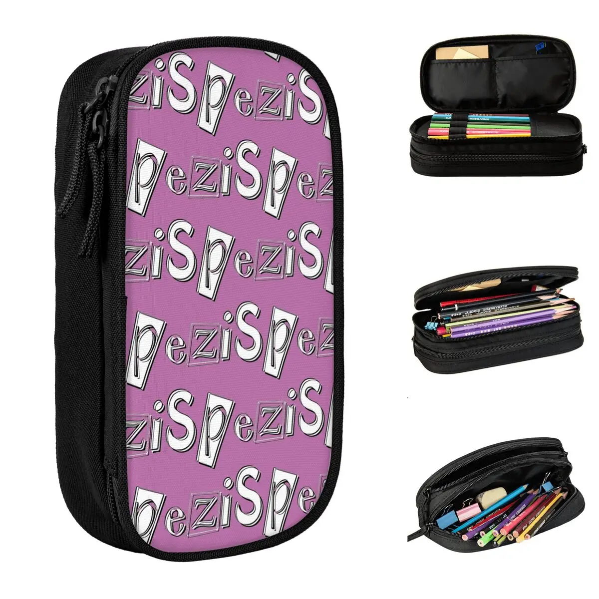 

Paulaner Spezi Logo Pencil Case School Pencil Cases Canvas Students Kawaii Portable Pencil Pouch Stationery Organizer