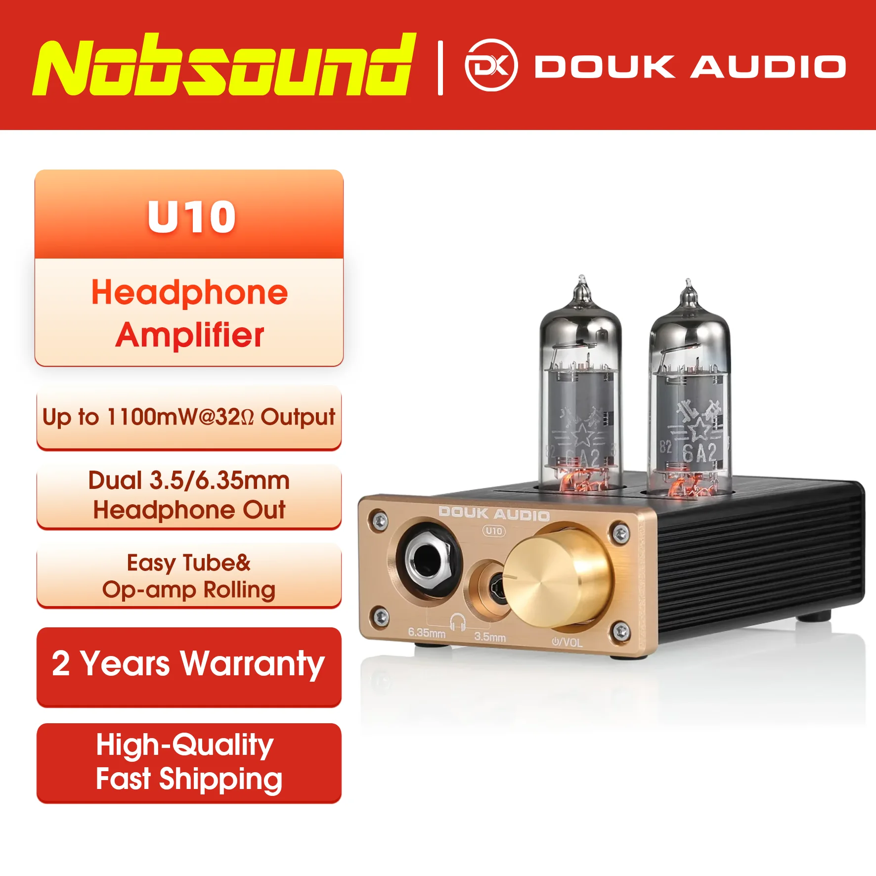 Headphone Amplifier - Douk Audio U10 Mini buizenvoorversterker voor