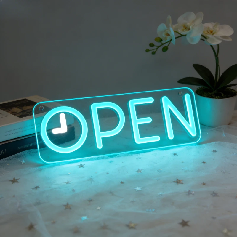 

Open Neon Sign LED Night Light USB Aesthetic Wall Art Desk Lamp for Shop Cafe Bar Home Decor Business Advertising Sign