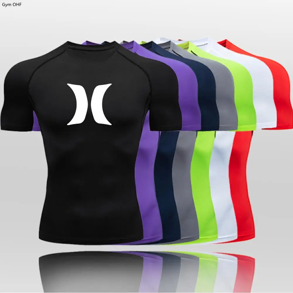

T-Shirt For Men Compression Shirts Quick Dry Sport Shirt Male Gym Fitness Running Jogging Workout Tops