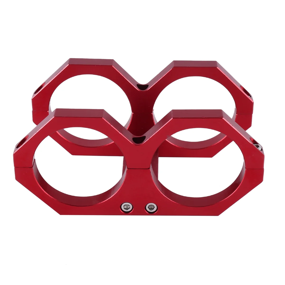 Red 55-70mm Aluminum Dual Fuel Pump Clamp Cradle Mounting Bracket for Bosch 044 Fuel Pump