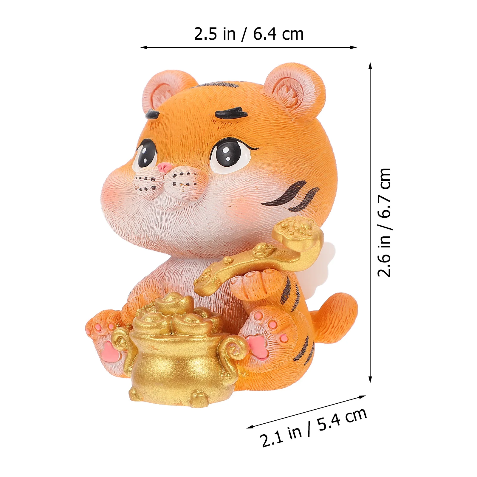 

1Pcs Resin Craft Tiger Adornment Small Desktop Tiger Ornament Creative Resin Figuring Indoor Desktop Decor Indoor Use Adornment