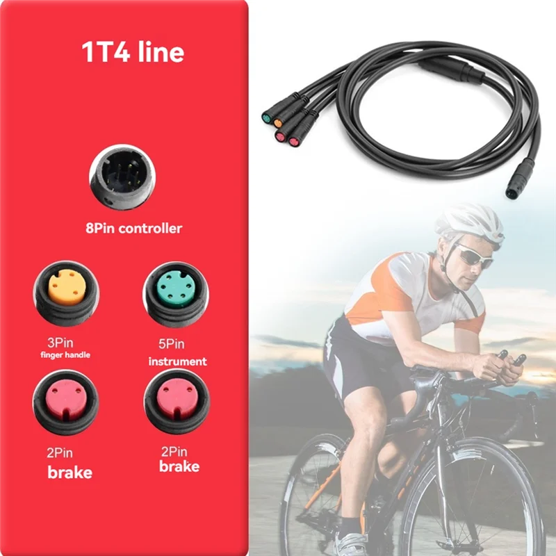B06C-مقاوم للماء 8Pin الكابل الرئيسي ل دراجة كهربائية تحكم لوحة القيادة كابل توصيل 2PIN + 3PIN + 5PIN لبعض KT تحكم #3