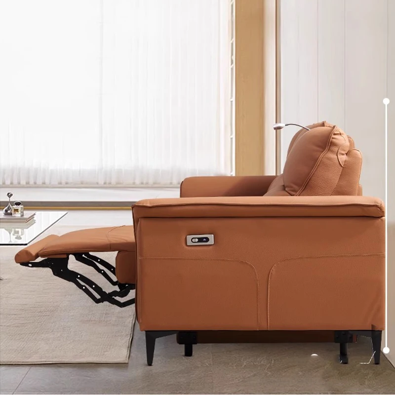 أرائك غرفة المعيشة البسيطة متعددة الاستخدامات، أريكة صالة جلدية كلاسيكية باللون البني، أريكة كسولة فاخرة وحديثة، أثاث Wohnzimmer للمنزل
