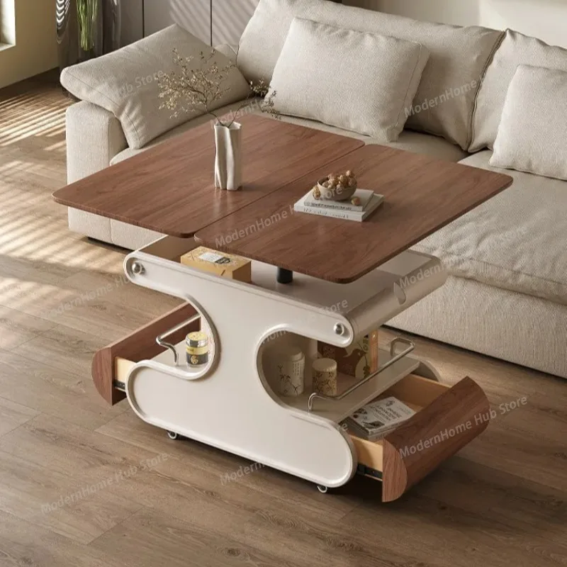 French movable living room home small apartment lifting folding cart sofa telescopic side table Living Room Furniture
