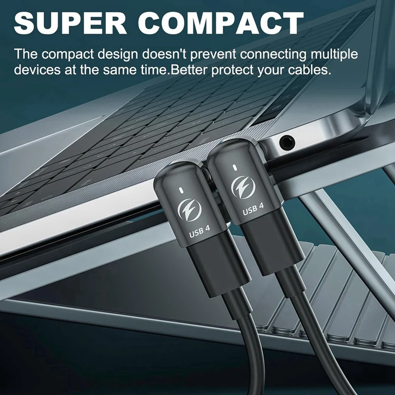 2PCS 240W Magnetic USB C Adapter, USB C Magnetic Adapter 24Pin, 40Gbps Fast Charge Data For Thunderbolt 3/4, Pro